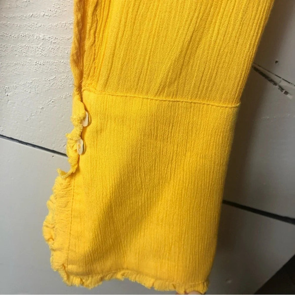Urban Outfitters Lenna Open-Back Babydoll Top in Yellow Size Small - Picture 11 of 12